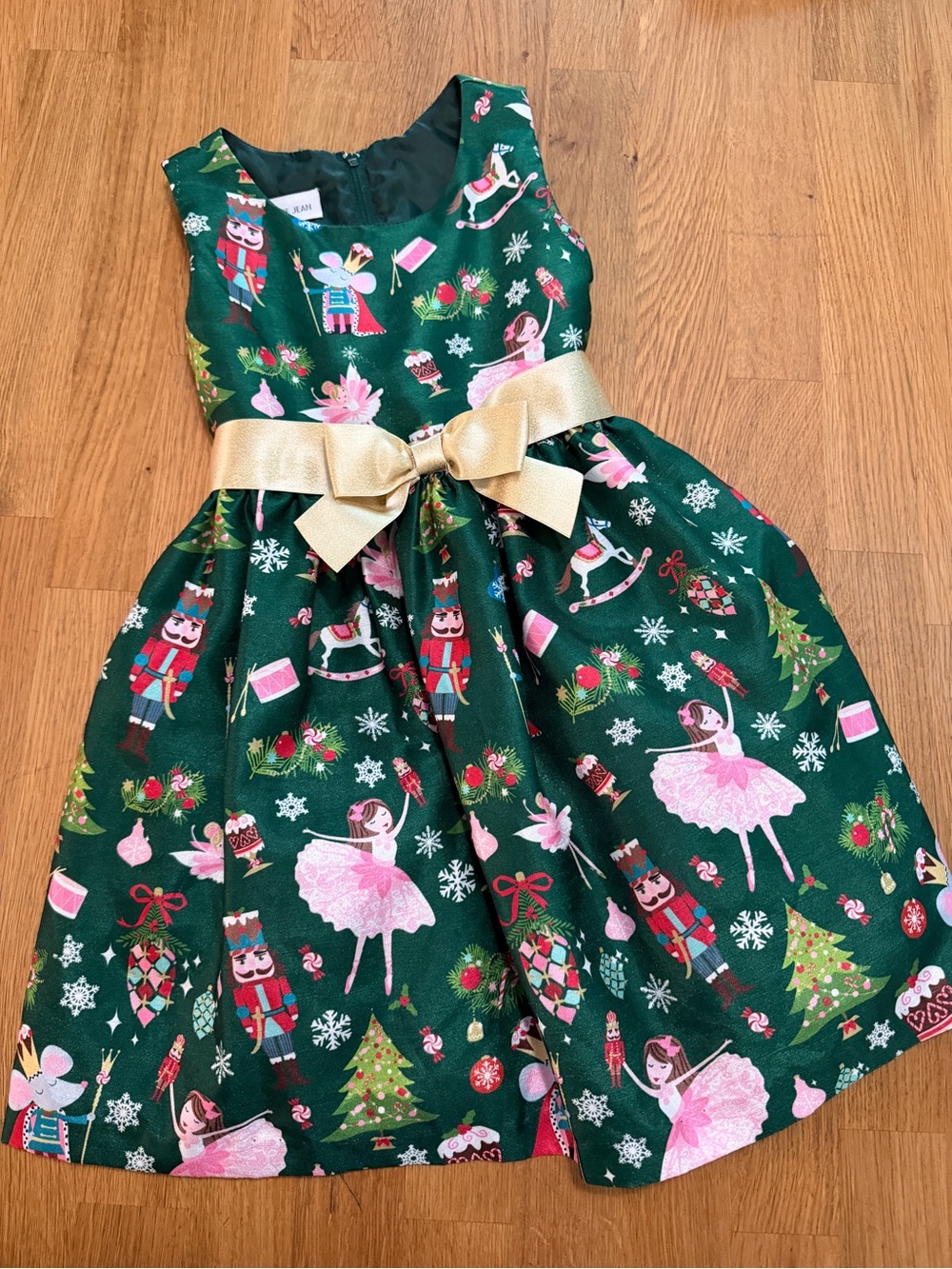 Bonnie Jean 4T Green Nutcracker Ballet Christmas Sleeveless Dress